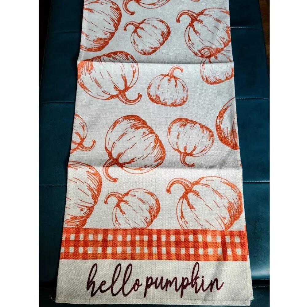 Fall Table Runner Pumpkin Decorative Halloween Decor Thanksgiving Decoration 72